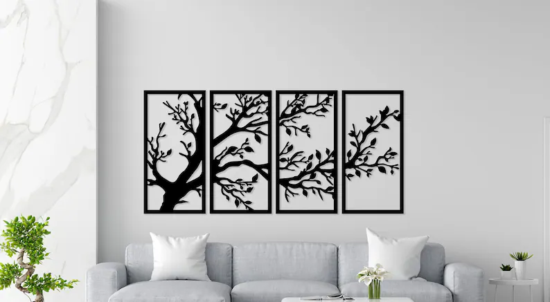 תמונת 4 חלקים- עץ מסתעף